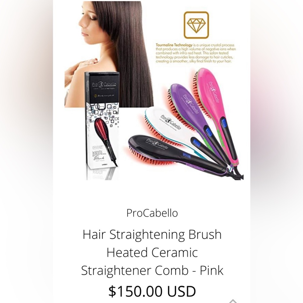 Pro Cabello Straightening Brush white Luxury 5500 model